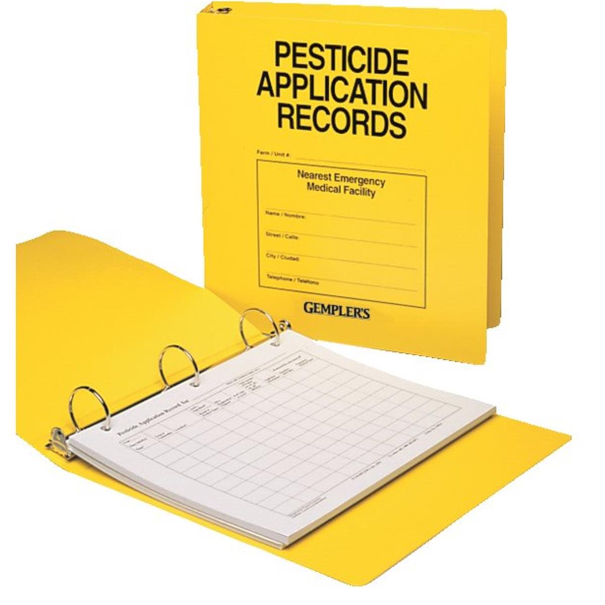 GEMPLER'S Pesticide Application Records 3-Ring Binder