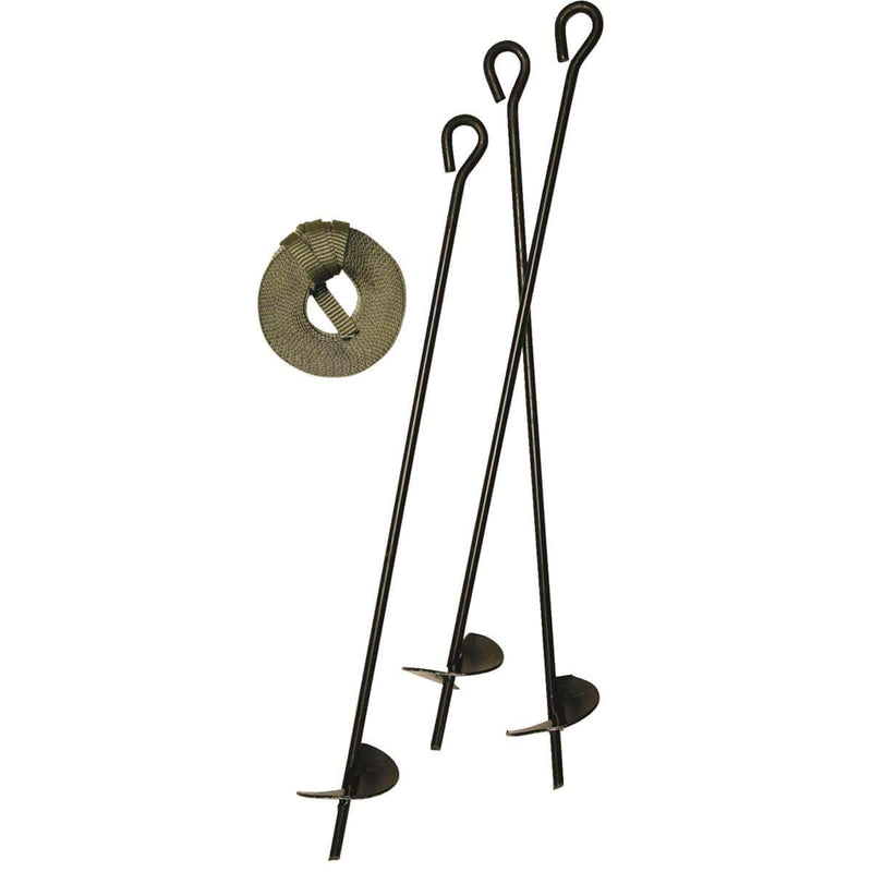Auger-style Tree Anchor Kit with 30" stakes