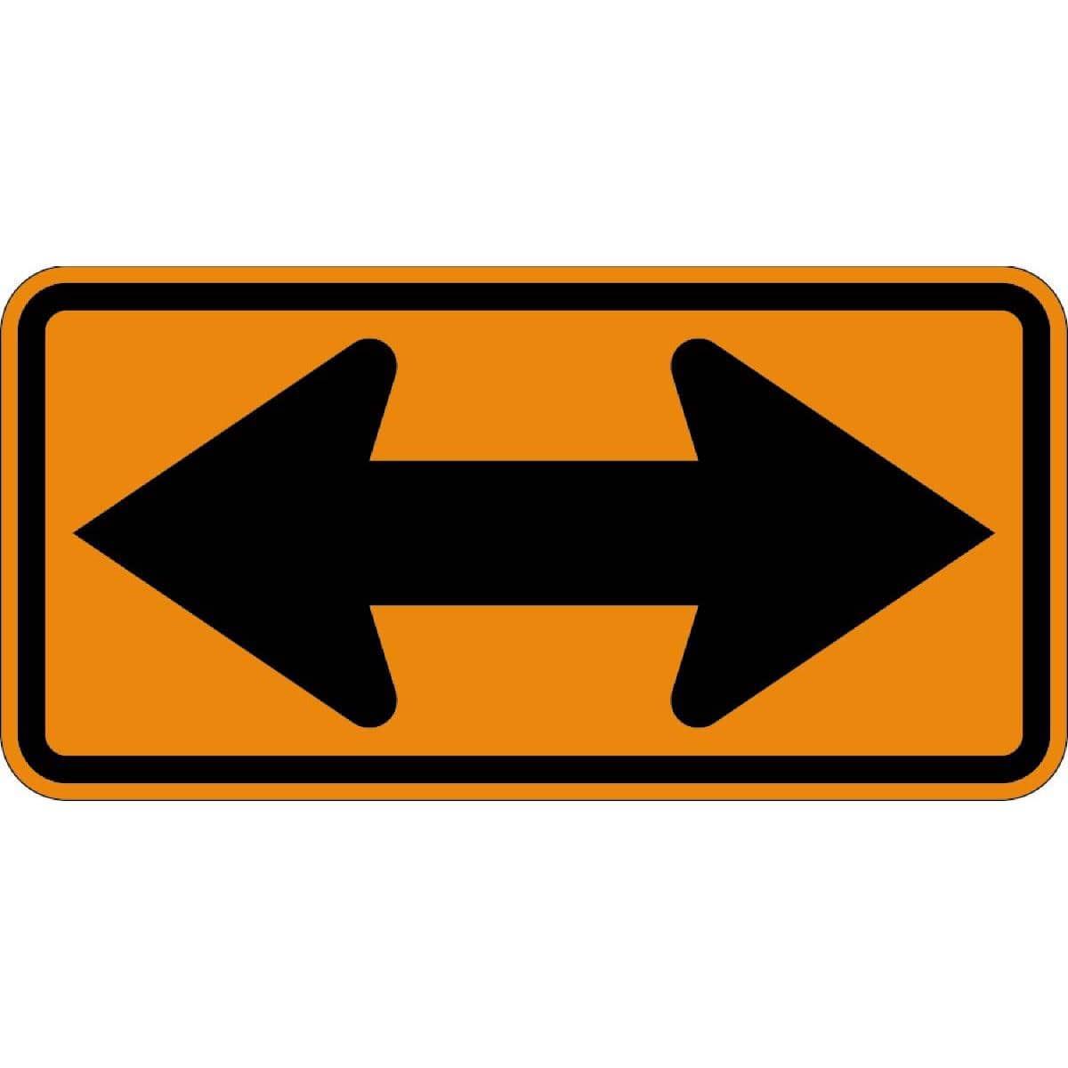 Two-way Arrow Traffic Direction Sign