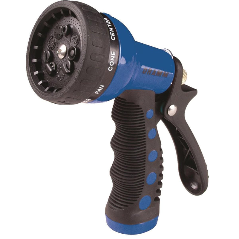 garden gun spray Dramm 9 Pattern Revolver Spray Gun Nozzle Blue