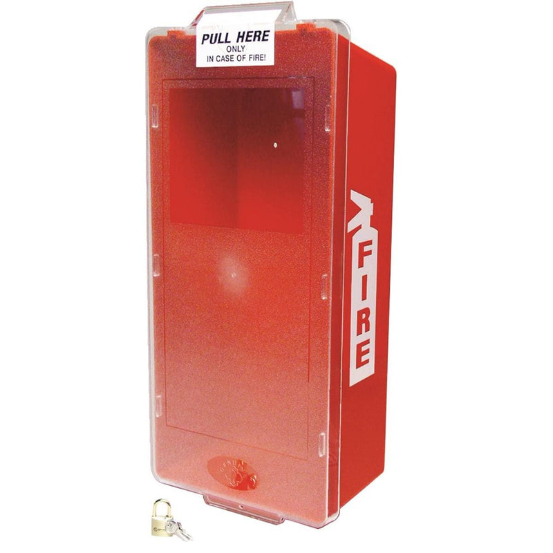 Small Red Fire Extinguisher Cabinet With Clear Cover