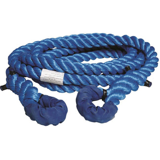 A Tow Rope with Hooks on a Light Background. Stock Photo - Image
