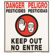 Gemplers Low-Cost Plastic WPS Bilingual Warning Sign