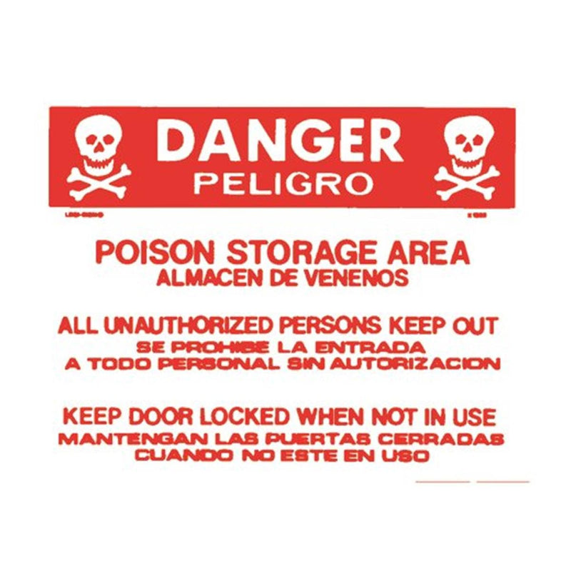 Accuform Bilingual "Poison Storage Area" Warning Sign