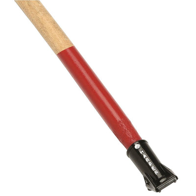HARPER Broom Handle with Iron Connector Tip, 60"L x 1-1/8"-dia.