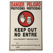 Gemplers Plastic WPS Bilingual Warning Sign with Application Data