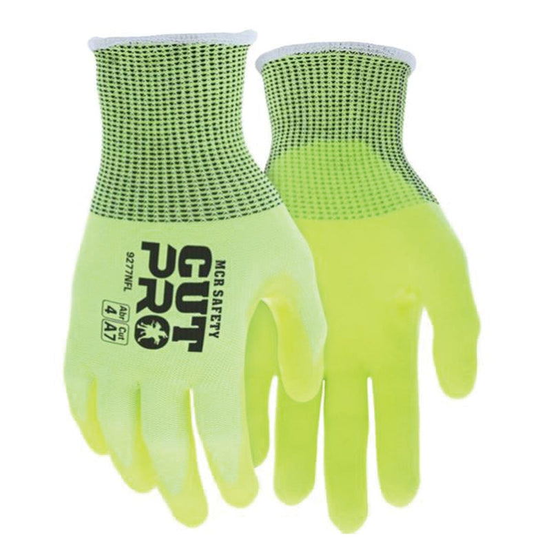 MCR Safety Cut Pro 13 Gauge Hypermax Shell NFT Coated Hi-Vis Gloves