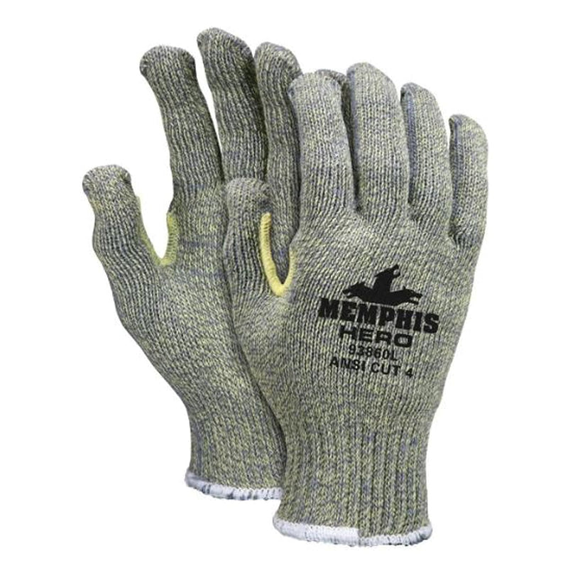 MCR Safety 93860XL Cut-Resistant Gloves: Size XL, ANSI Cut 4, Kevlar
