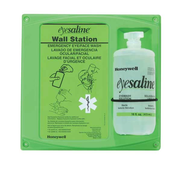 Honeywell Eyesaline® 16 oz. Single Bottle Eyewash Wall Station