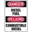 Bilingual Danger / Diesel Fuel Sign