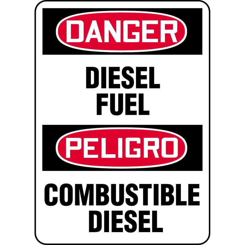 Bilingual Danger / Diesel Fuel Sign