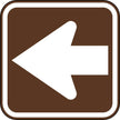 Left Arrow Outdoor Recreation Sign