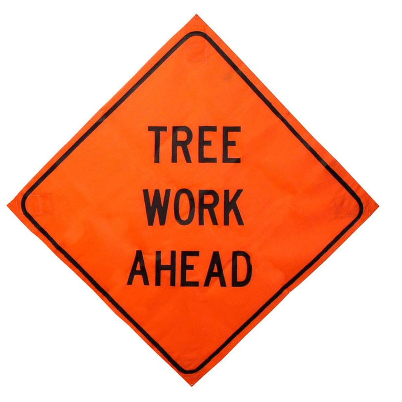 "Tree Work Ahead" Roll-up Traffic Control Sign