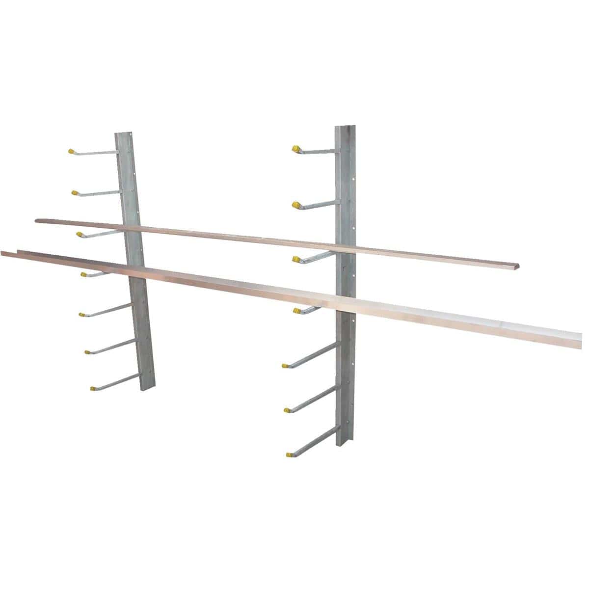 thumbnail image 2 of Wall Mount Storage Rack – Galvanized Steel – Holds Long Tools, Lumber, Pipe – 1000lb Capacity 2 of 5