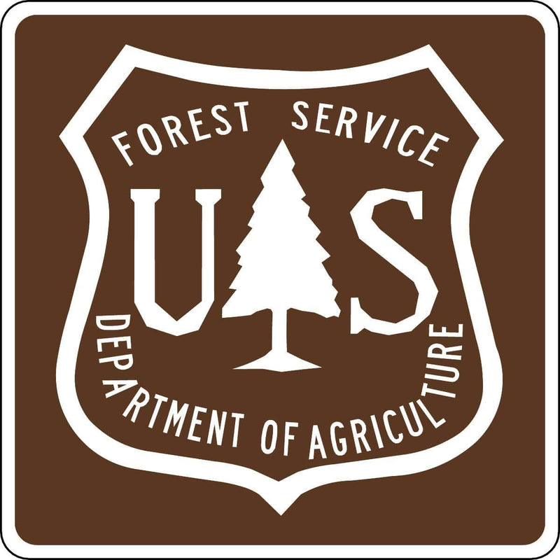 Forest Service Department Shield Outdoor Recreation Sign