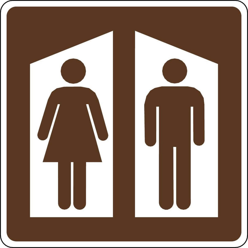 Restrooms Symbol Outdoor Recreation Sign