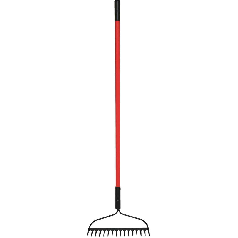 Bully Tools 31-Inch Poly Lawn Leaf Rake With Fiberglass Handle - Commercial Grade, Made In USA