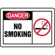 Danger No Smoking Graphic Alert Sign, 14
