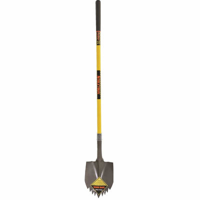 Sawtooth Shovel w/Fiberglass Straight Handle