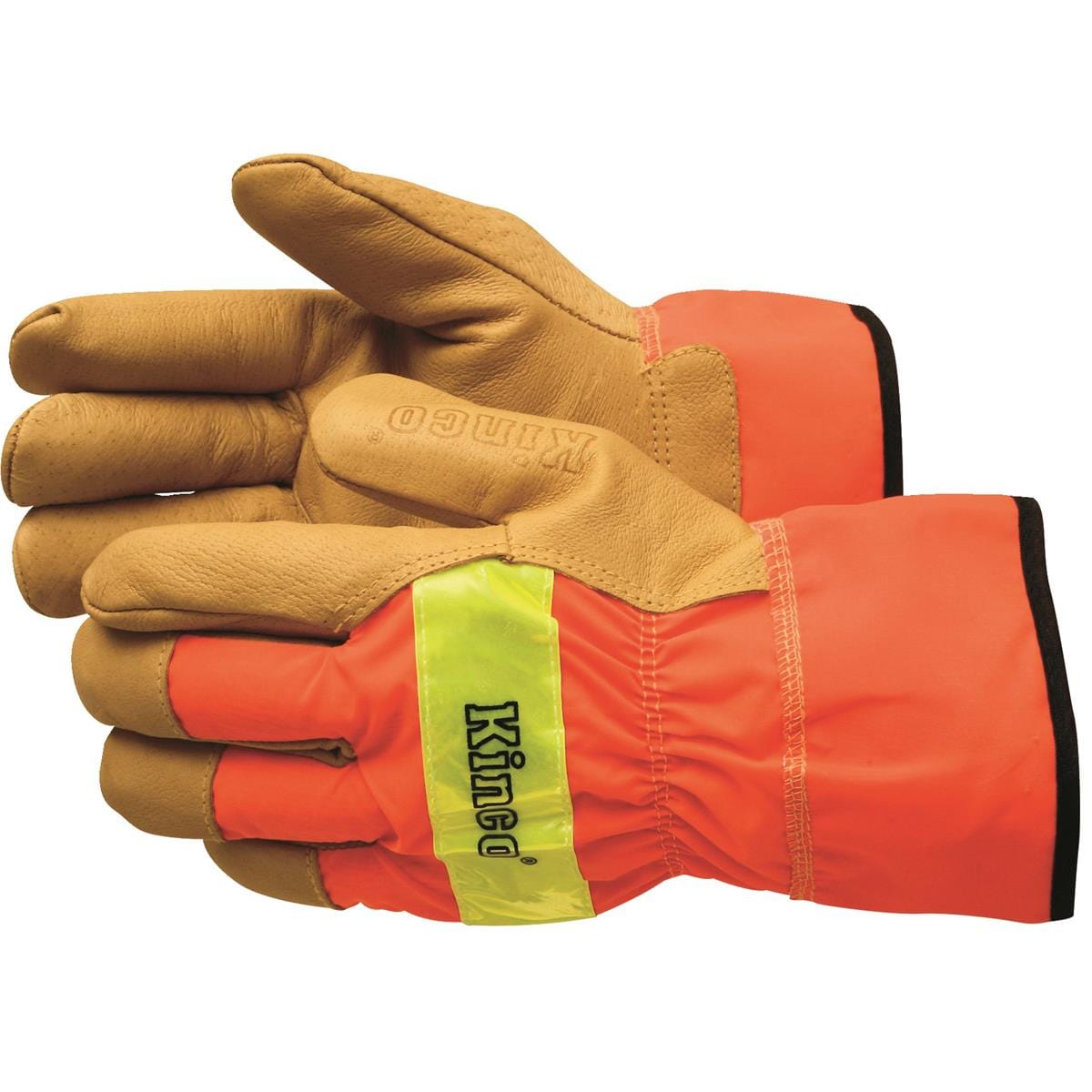 KINCO INTERNATIONAL High-Visibility, Pigskin Gloves with Safety Cuff