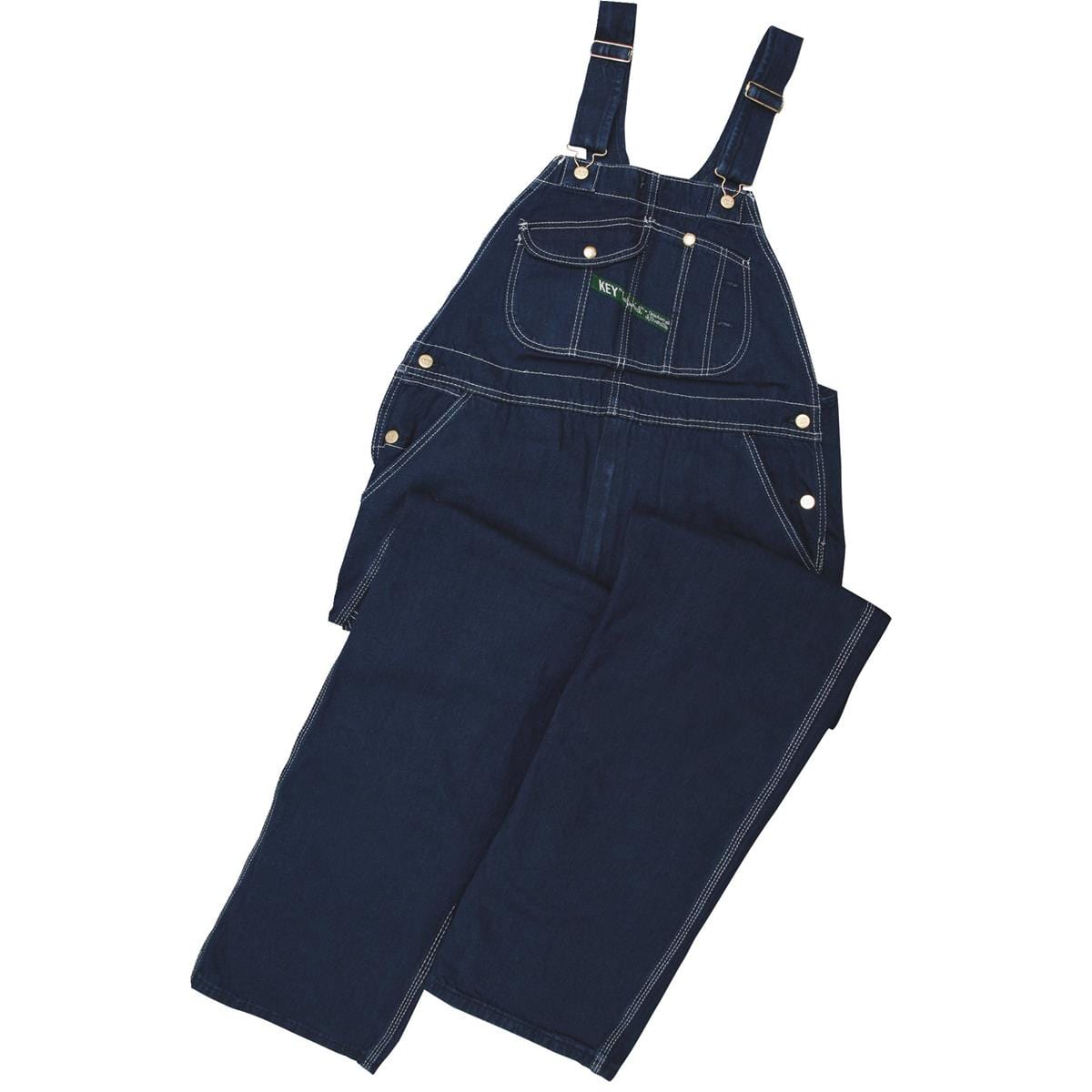Key Unlined Prewashed Indigo Denim Bib Overalls