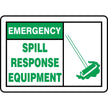 Emergency Spill Response Equipment Graphic Alert Sign, 14