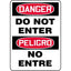 Bilingual Danger / Do Not Enter Sign