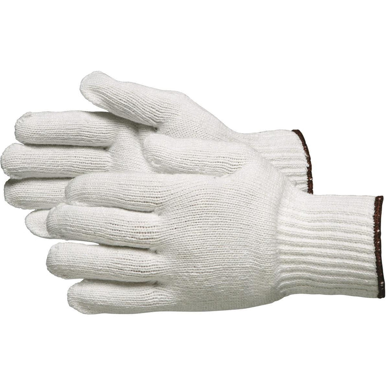 12 Pairs Natural White Cotton String Knit Gloves – Size Large – By Gloves Legend