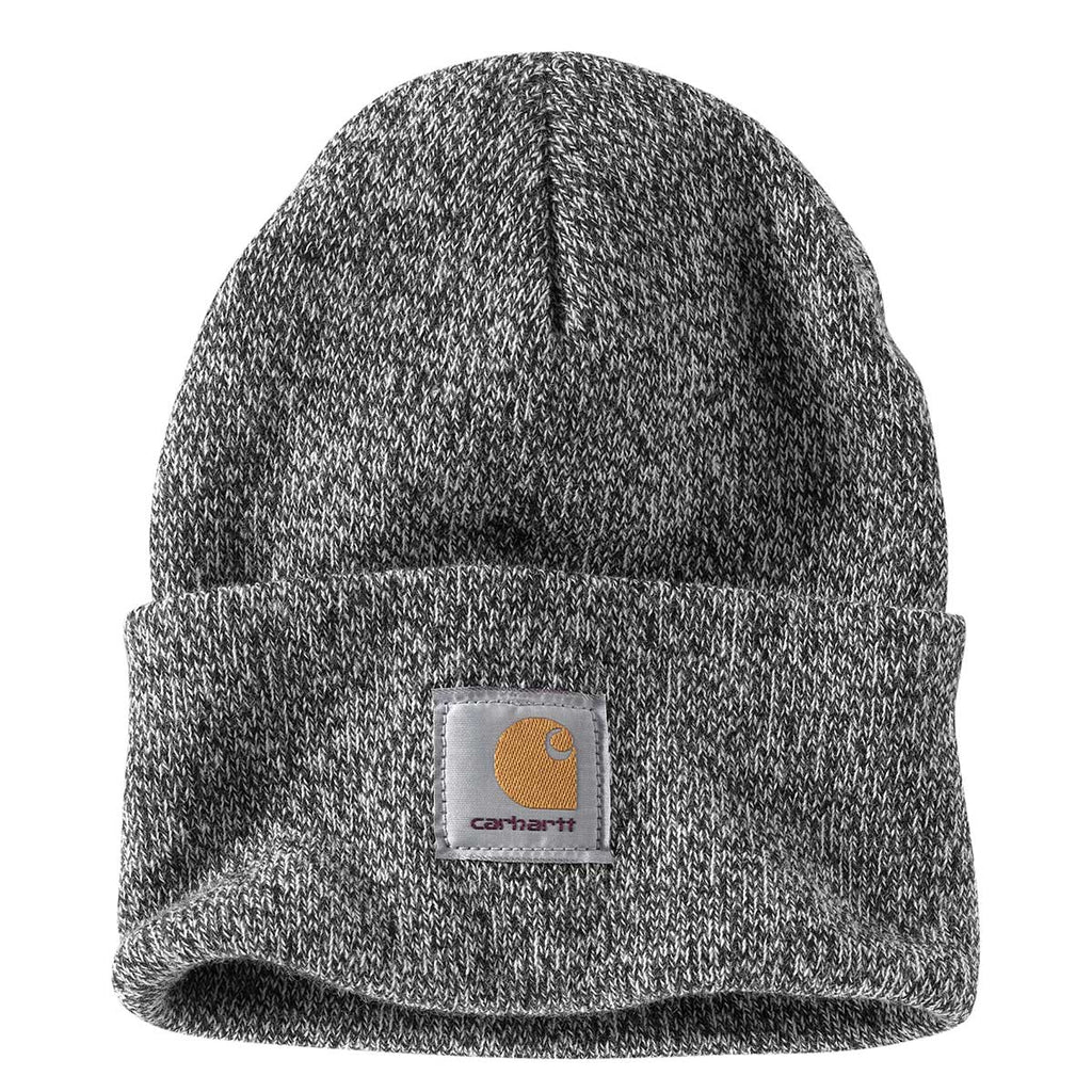 Black/White Carhartt A18 Knit Cuffed Beanie