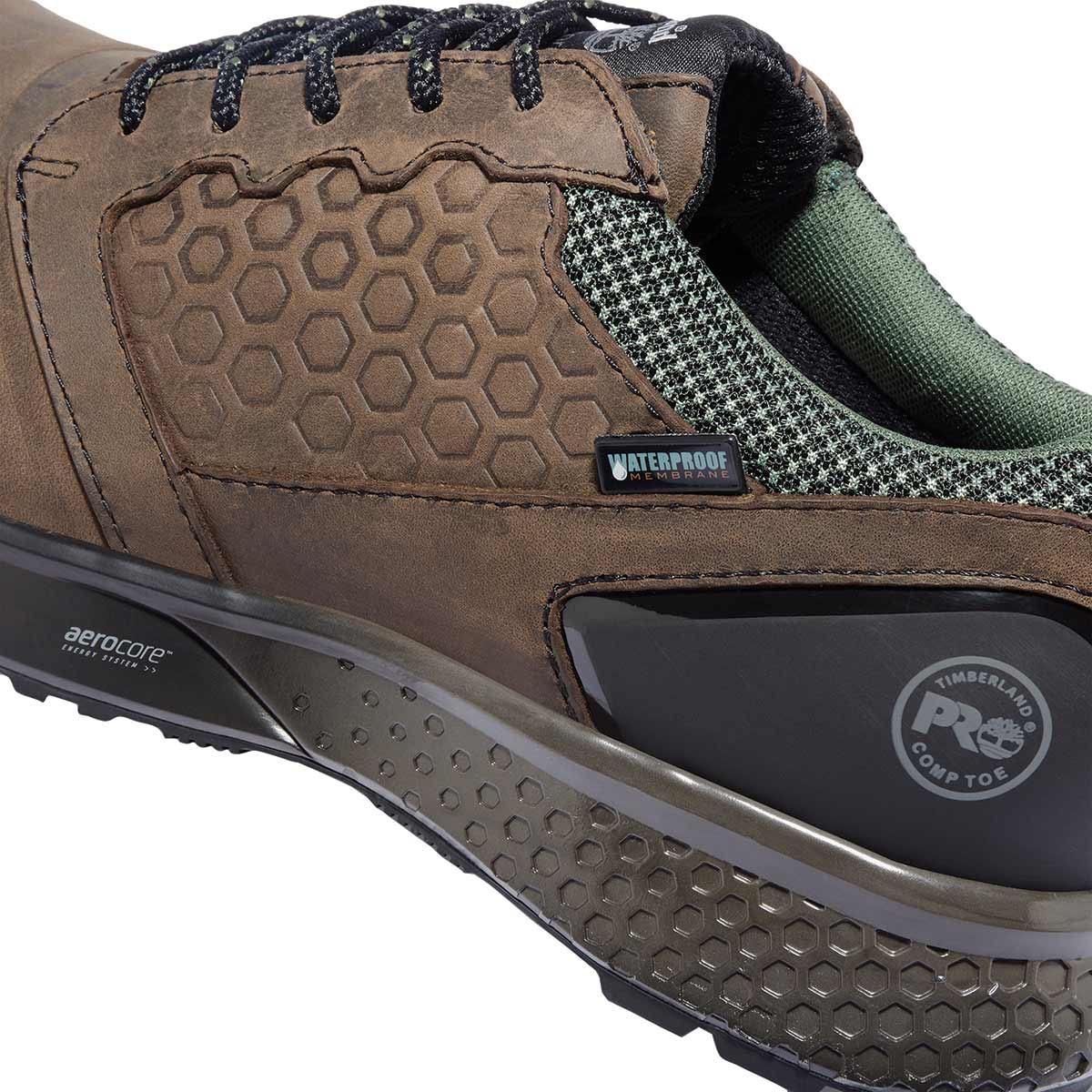Closeup of Timberland PRO Reaxion Composite Toe Work Shoe