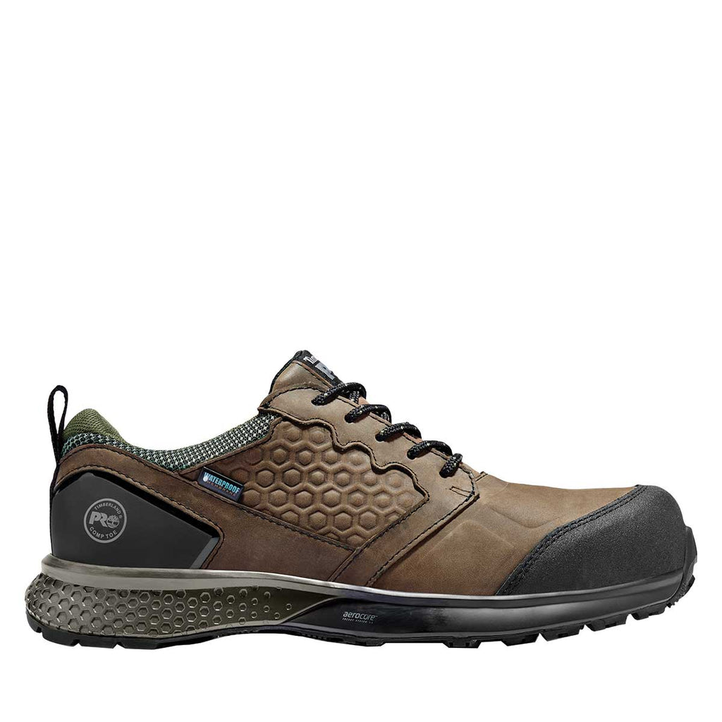 Side view of the Timberland PRO Reaxion Composite Toe Work Shoe