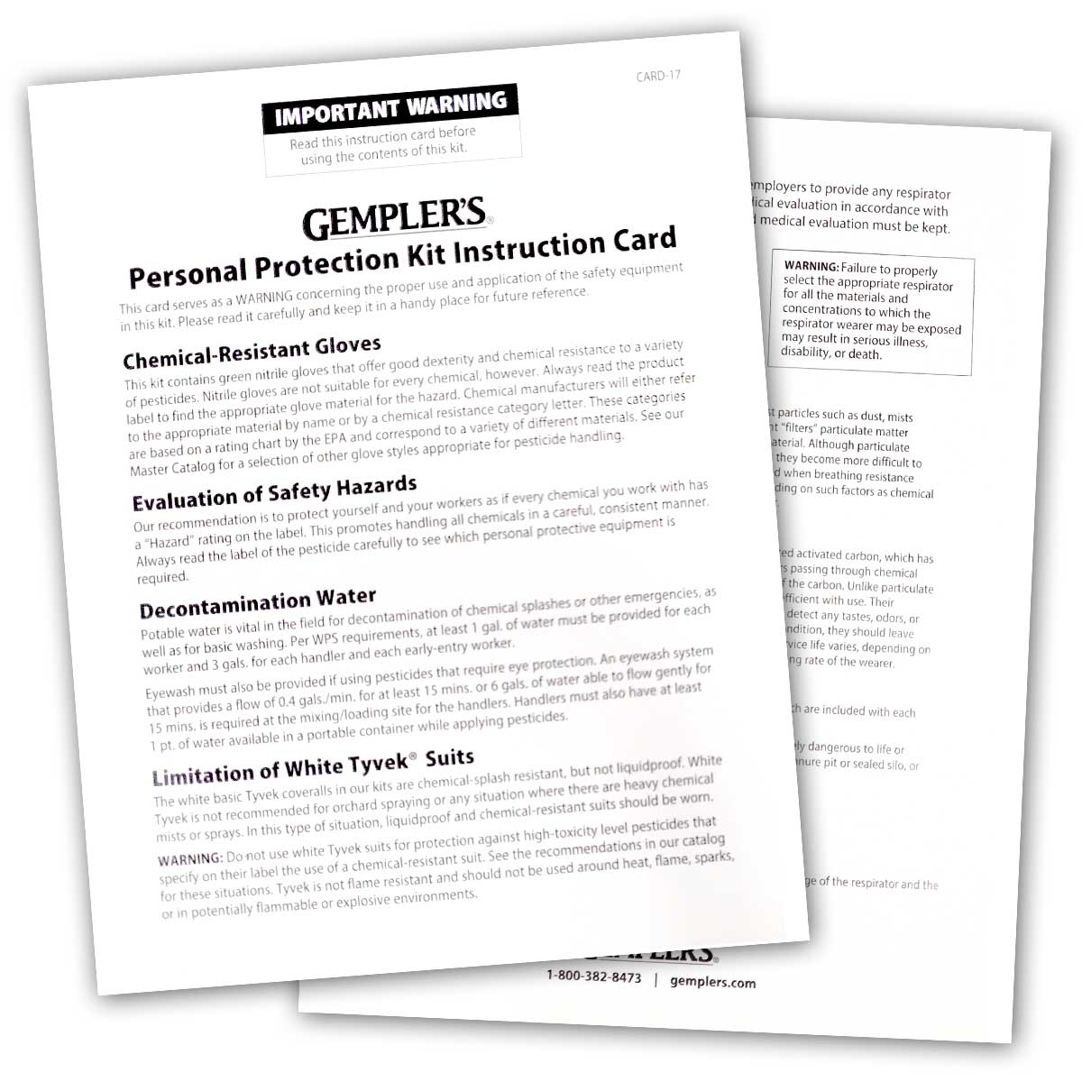 Gemplers Basic Pesticide Mixer/Applicator Safety Kit