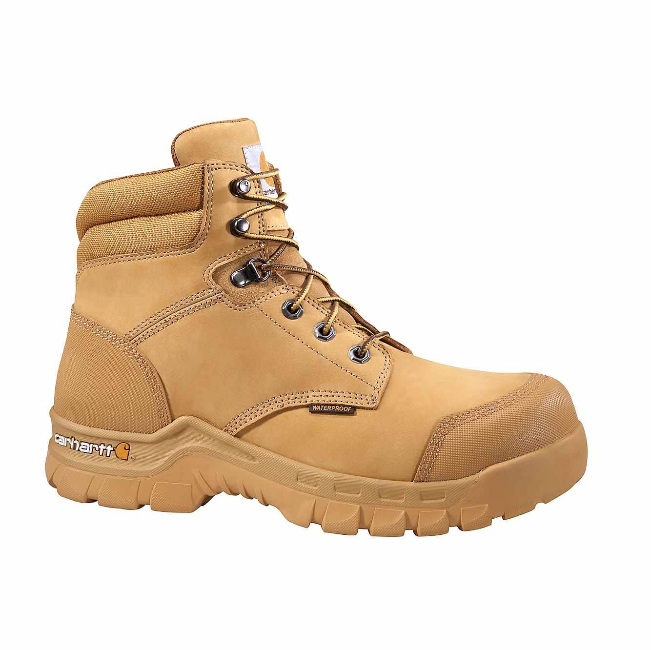 Carhartt Men's Rugged Flex 6" Plain Toe Work Boots - Wheat