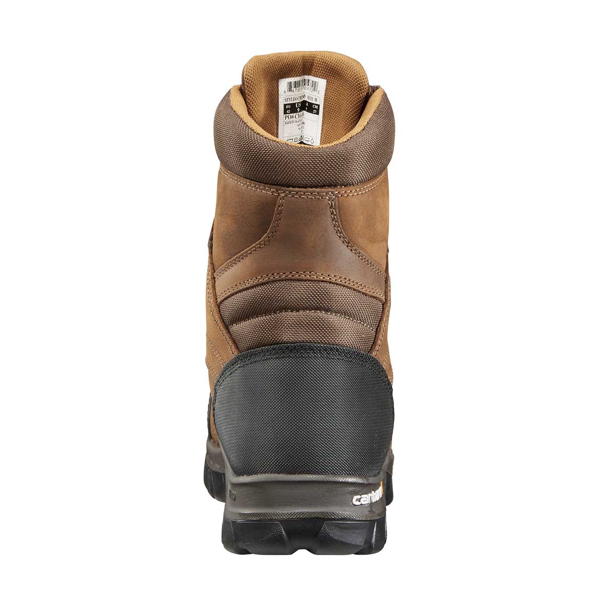 View of the back of the Carhartt Men's Rugged Flex 8" Insulated Composite Toe Boot