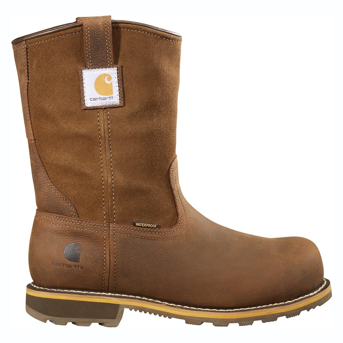 Dark Brown Carhartt Men's 10" Carbon Nano Toe Wellington Boot