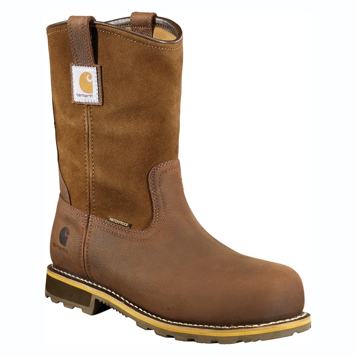 Dark Brown Carhartt Men's 10" Carbon Nano Toe Wellington Boot