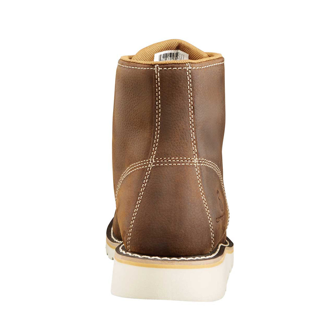 View of the back of the Carhartt Men's 6" Wedge Plain Toe Bison Boot