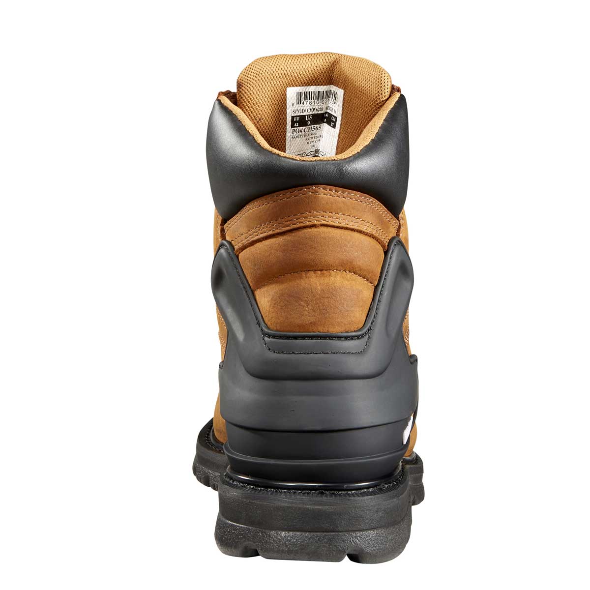 View of the back of the Carhartt Men's 6" Waterproof Steel Toe Work Boots