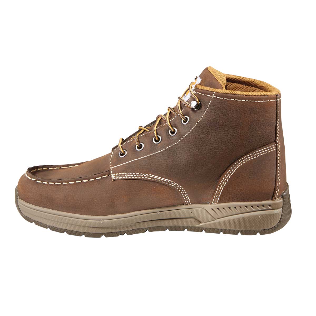Side view of the Carhartt Men's Lightweight 4" Wedge Chukka Boots - Dark Brown