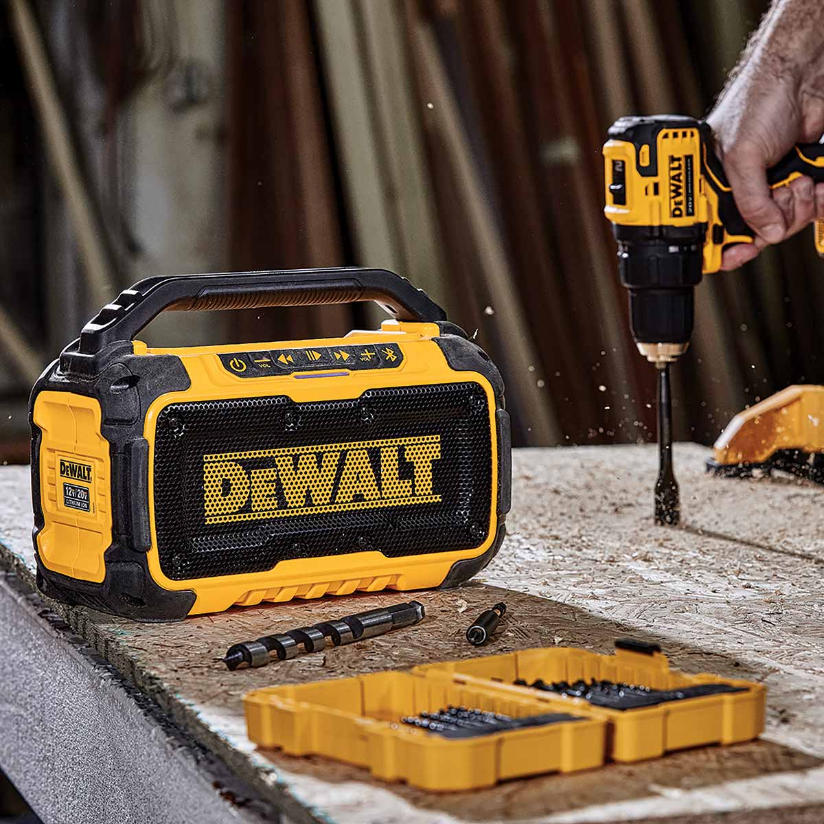 デウォルト DEWALT ワイヤレススピーカー DeWalt 12V/20V MAX* Jobsite Bluetooth Speaker DCR010 | Gemplers