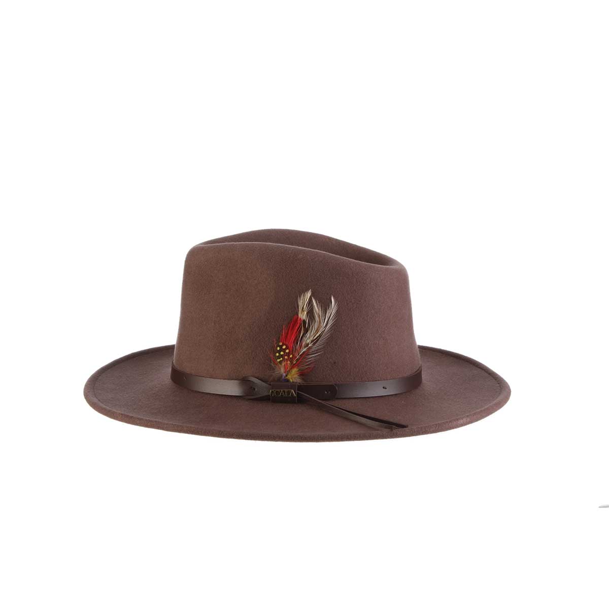 Crushable, Water Repellent Wool Felt Outback Hat 3" Brim