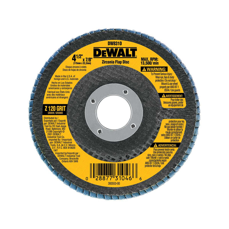 DEWALT 4-1/2 x 7/8 In. Z120 T29 Flap Disc