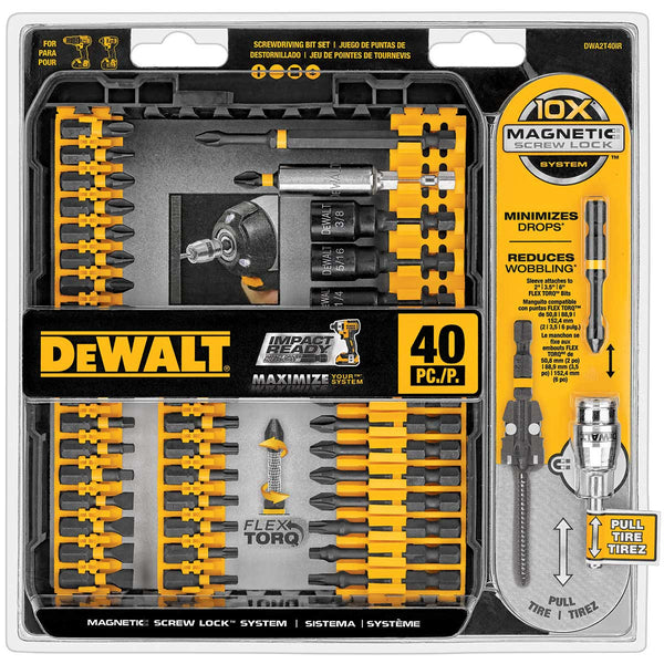 DEWALT 40 Pc. FlexTorq® IMPACT READY® Screwdriving Bit Set | Gemplers
