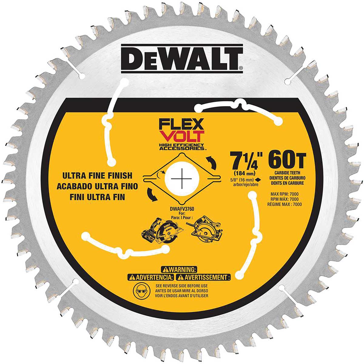 DEWALT 7-1/4" 60T Circular Saw Blade