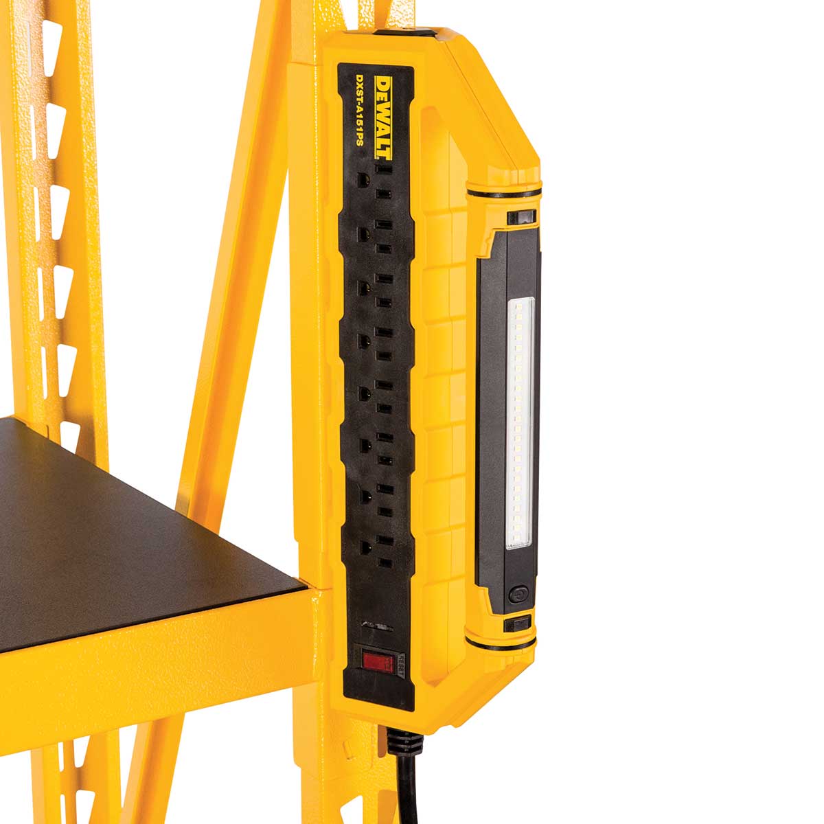 DEWALT 15-Amp GFCI Power Station with Detachable Work Light and Cord Minder Kit