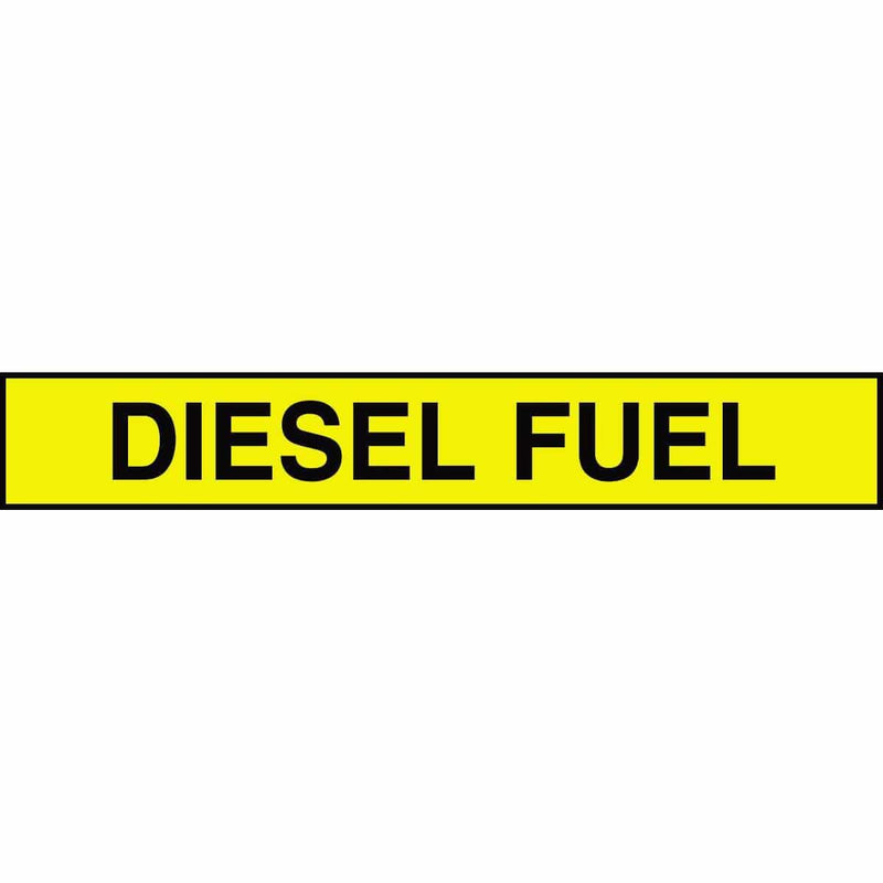 Accuform "Diesel Fuel" Adhesive Tank and Pipe Label