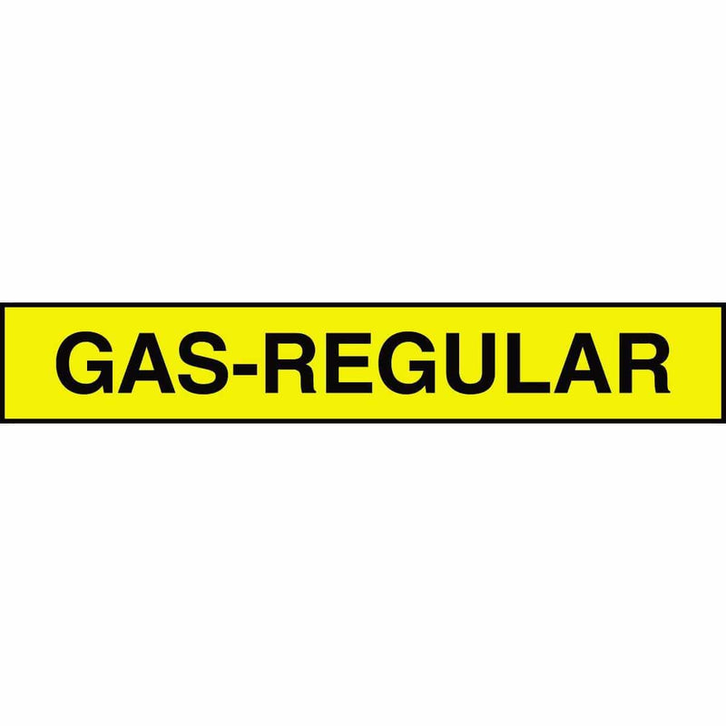 "Gas-Regular" Adhesive Tank & Pipe Label