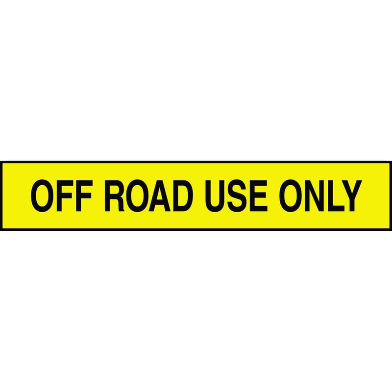 "Off Road Use Only" Adhesive Tank & Pipe Label