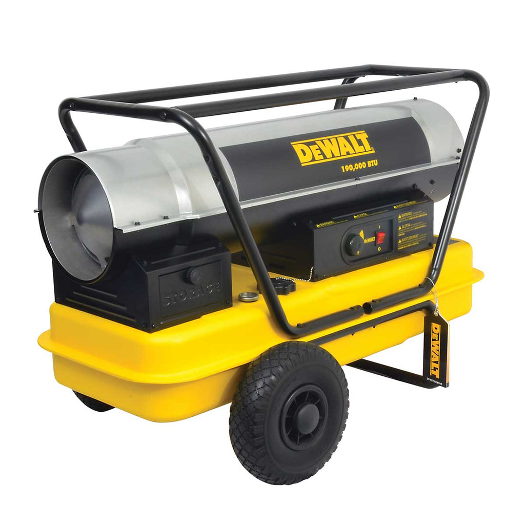 DEWALT 190,000 BTU Forced Air Kerosene Construction Heater