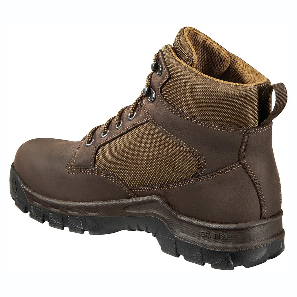 Dark Brown Carhartt Men's Rugged Flex 6" Waterproof Steel Toe Boot